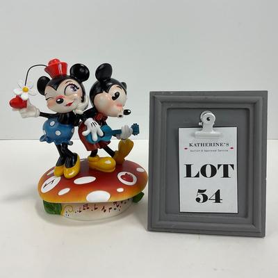 -54- ENESCO | Mickey & Minnie Mouse Mushroom Figure | Miss Mindy