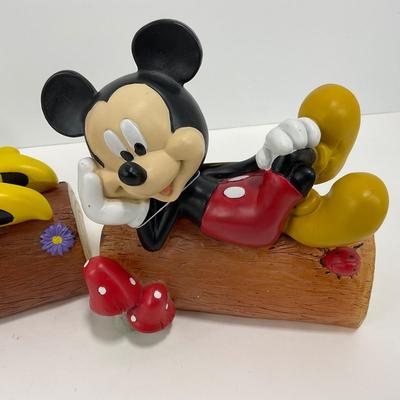 -55- COLLECTIBLE | Mickey & Minnie Mouse Solar Garden Statutes