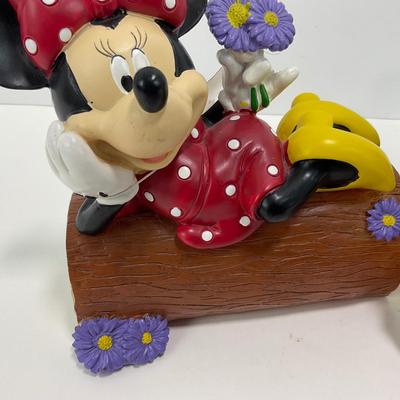 -55- COLLECTIBLE | Mickey & Minnie Mouse Solar Garden Statutes