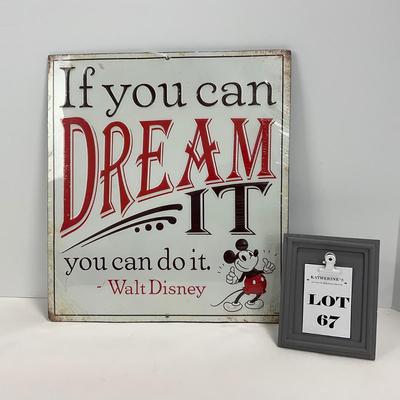 -67- DECOR | Disney Mickey Mouse Metal Sign