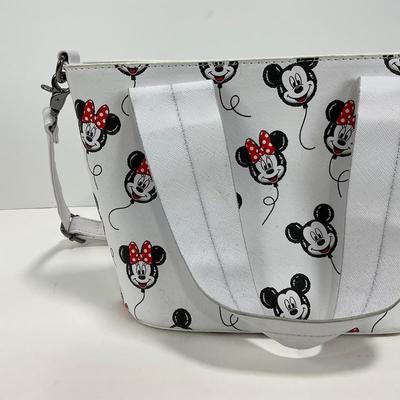 -78- COLLECTIBLE | Disney Loungefly White Mickey & Minnie Bag