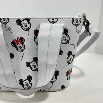 -78- COLLECTIBLE | Disney Loungefly White Mickey & Minnie Bag