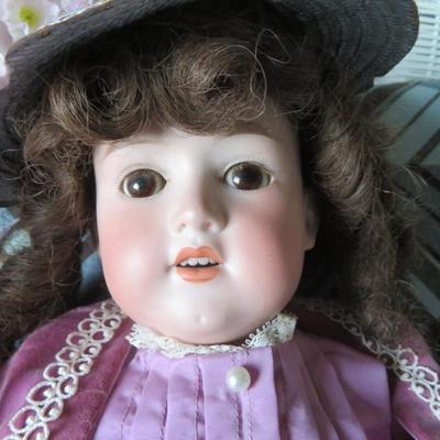 George Borgfeldt, G. B. Bisque Head/Composition Body, 27" Antique German Doll