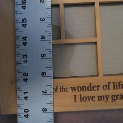 Wooden Grandchildren Picture Frame 8 x 10 Holds 4 Photos