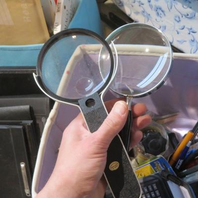Stationary / Large Desk Top Lot Includes, sticky pads, staples, and staplers, tape, hanging folder for file cabinet, padded, mailing ÃŸr...