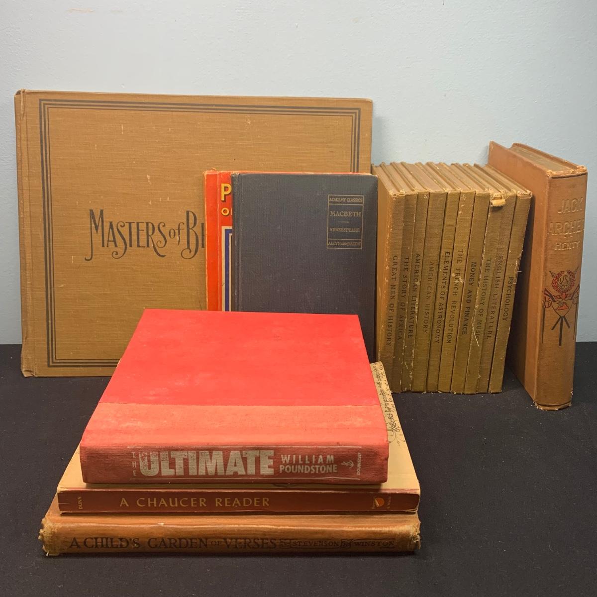 LOT 192: Vintage Books: Britannica Home University, Macbeth, Jack ...