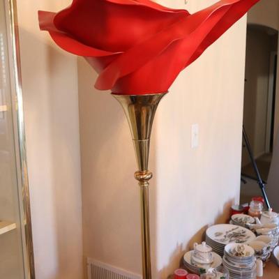 Vintage Rose Lamp - Repainted