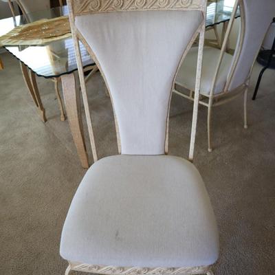 Formal Dining Room Table with Glass Top - 4 Chairs