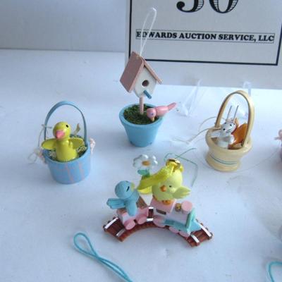 Nice Lot of Colorful Miniature Wooden Easter Ornaments