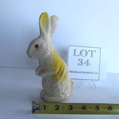 Vintage Easter Rabbit Candy Container