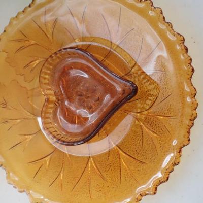 Vintage Tiara Glass Amber China Set - 30 pieces
