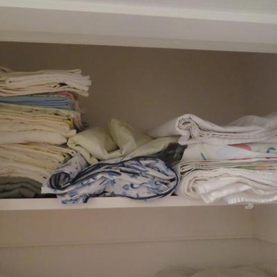 Closet Lot - Bed Sheets, Towels, Linen - Bulk Lot All Seen In Photos.