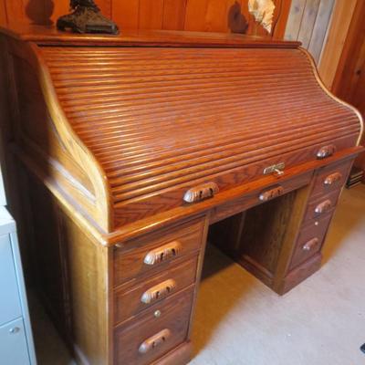 Vintage Roll-top Desk by Oak Craft - Great Condition
