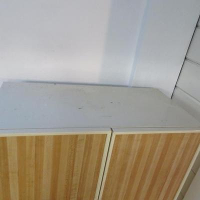 Metal Filling Cabinet with Faux Wood Motif