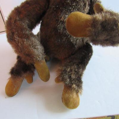 Unusual Vintage Monkey, Plush and Flocking Over Foam?