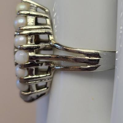 Pearl and Daimond Ring