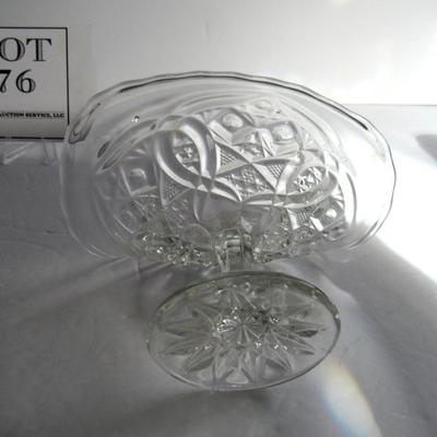 Vintage Child's Pattern Glass Banana Dish