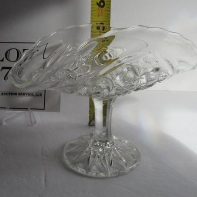 Vintage Child's Pattern Glass Banana Dish