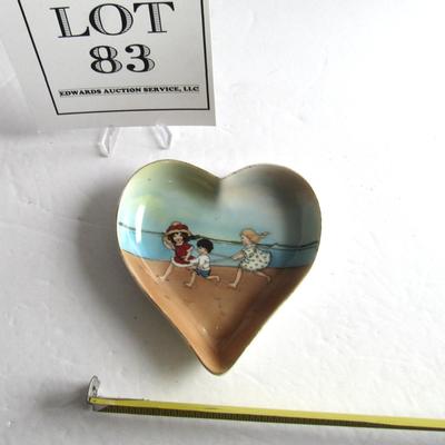 Antique Child's Heart Shaped Dish, Royal Bayreuth
