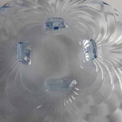 Beautiful Vintage Large Cambridge Glass Co Blue Caprice Tray
