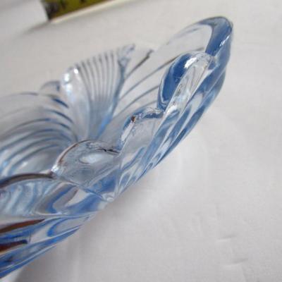 Vintage Cambridge Glass Co Blue Caprice Spade Shaped Dish