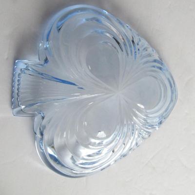 Vintage Cambridge Glass Co Blue Caprice Spade Shaped Dish