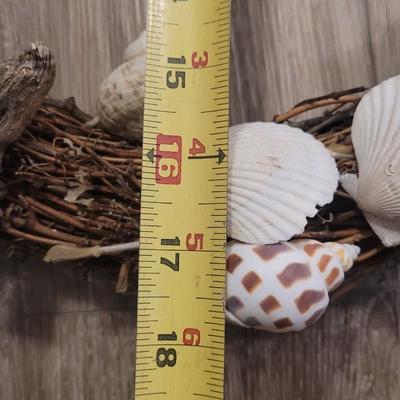 Vintage Real Shells & Wood Wreath