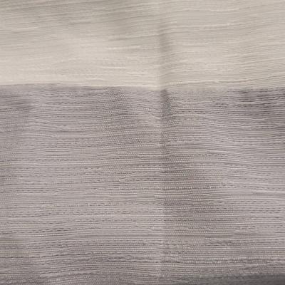 2 Panels White and Gray Black Out Curtains