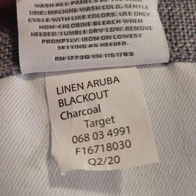 2 panel Charcoal Blackout Curtains (a)