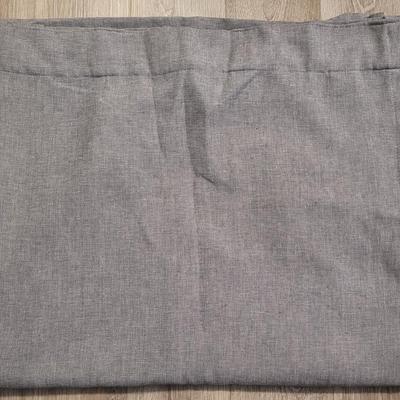 (2) Long Charcoal Blackout Curtains (b)