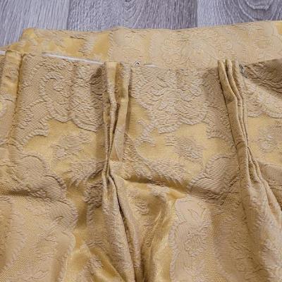 Mid Century Golden Yellow Drapes