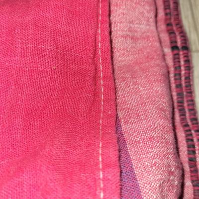 Vintage Moroccan Colorful Linen (Dark Pink)