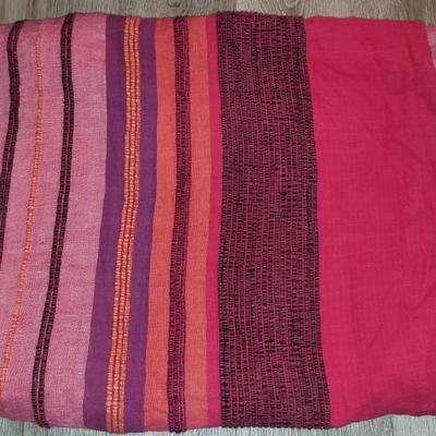 Vintage Moroccan Colorful Linen (Dark Pink)