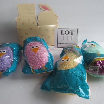 Colorful Easter Basket Grass and Easter Box to Assemble