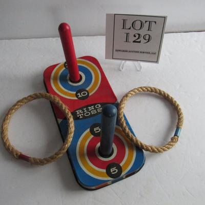 Older Tin and Wood Ring Toss