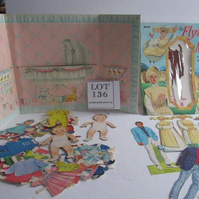 Vintage Flying Nun and Lullaby Paper Dolls Sets