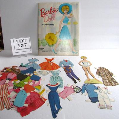 Vintage Barbie Doll Cut Outs 1962