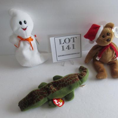 3 Vintage Beanie Babies, Nice Shape