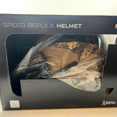 Ravens Ray Lewis Signed Salute To Service Full Size Speed Rep Helmet Beckett Wit