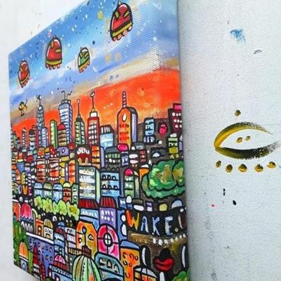MARIA LUISA AZZINI - FUNKY LONDON - ORIGINAL CANVAS