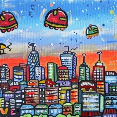 MARIA LUISA AZZINI - FUNKY LONDON - ORIGINAL CANVAS