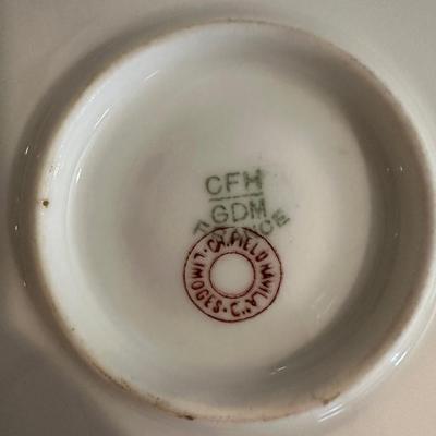 Rare Limoges gold rimmed egg plate