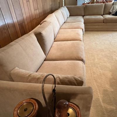 Large custom sectional hardly used with sleeper sofa
