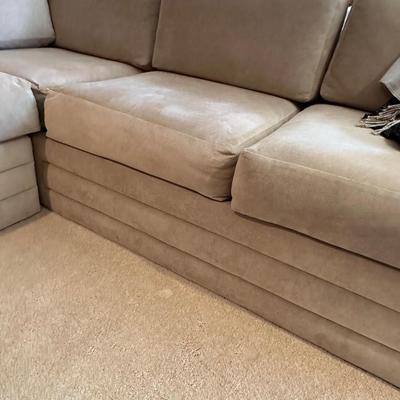Large custom sectional hardly used with sleeper sofa