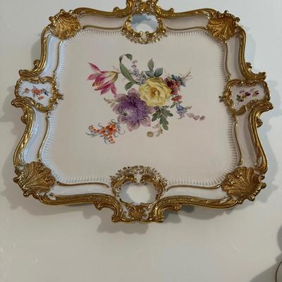 Stunning Meissen square tray
