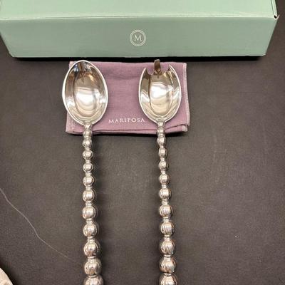 Pair of Mariposa serving spoons