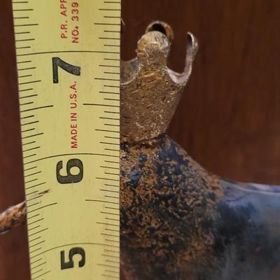 Vintage Metal Bird with a Crown