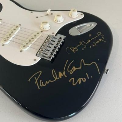 PAUL MCCARTNEY HAND SIGNED GUITAR WINGS