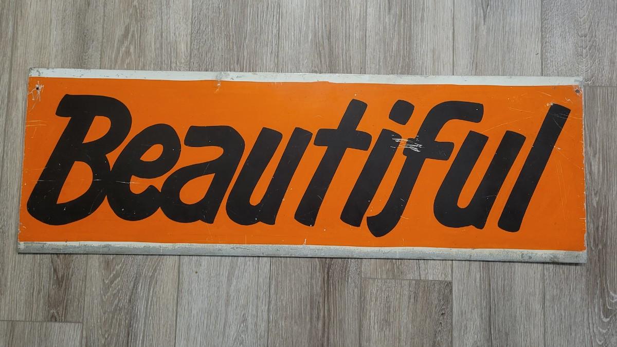 Stunning Sign Vintage Handpainted