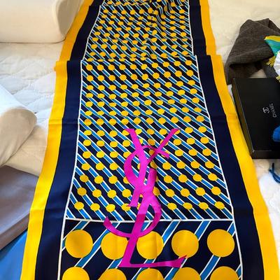 Vintage 1970â€™s YSL silk scarf